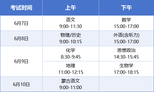 鄂尔多斯市2025年高考时间和考点分布来啦！